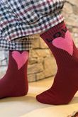 Sweet Heart Socks Burgundy